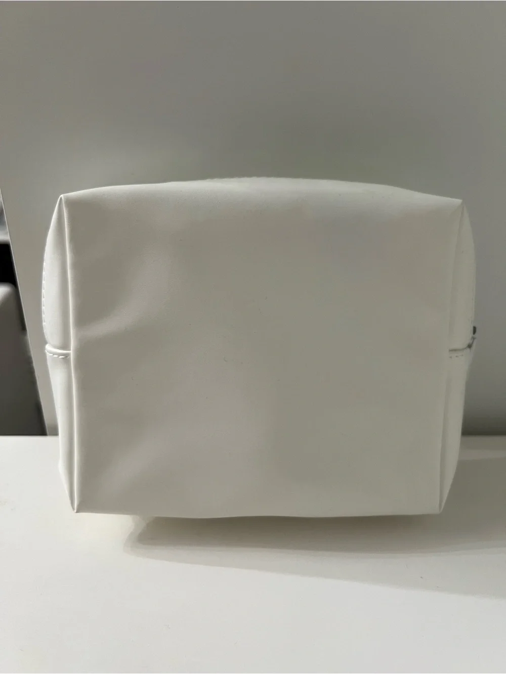 YSL Beauty white Cosmetic Pouch with Gold Logo